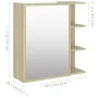 Badezimmerspiegelschrank aus eichenfarbenem Sperrholz, 62,5 x 20,5 x 64 cm von vidaXL, Badezimmerwaschtische - Ref: Foro24-80...