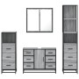 Set de muebles de baño 4 pzas madera contrachapada gris sonoma by , Bathroom furniture - Ref: Foro24-3301263, Price: 464,86 €...