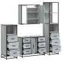 Set de muebles de baño 4 pzas madera contrachapada gris sonoma by , Bathroom furniture - Ref: Foro24-3301263, Price: 464,86 €...