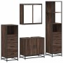 Set de muebles baño 4 pzas madera contrachapada roble marrón von , Badezimmermöbel - Ref: Foro24-3301249, Preis: 319,19 €, Ra...