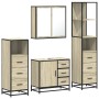 Juego de muebles de baño 4 pzas contrachapada roble sonoma von , Badezimmermöbel - Ref: Foro24-3301256, Preis: 347,57 €, Raba...
