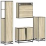 Juego de muebles de baño 4 pzas contrachapada roble sonoma von , Badezimmermöbel - Ref: Foro24-3301256, Preis: 347,57 €, Raba...
