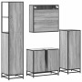 Set de muebles de baño 4 pzas madera contrachapada gris sonoma von , Badezimmermöbel - Ref: Foro24-3301268, Preis: 356,66 €, ...