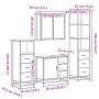 Set de muebles de baño 4 pzas madera contrachapada gris sonoma von , Badezimmermöbel - Ref: Foro24-3301268, Preis: 356,66 €, ...