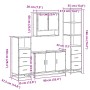 Juego de muebles de baño 4 pzas madera contrachapada negro von , Badezimmermöbel - Ref: Foro24-3301280, Preis: 361,91 €, Raba...