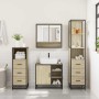 Juego de muebles de baño 4 pzas contrachapada roble sonoma von , Badezimmermöbel - Ref: Foro24-3301296, Preis: 329,63 €, Raba...