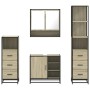 Juego de muebles de baño 4 pzas contrachapada roble sonoma von , Badezimmermöbel - Ref: Foro24-3301296, Preis: 329,63 €, Raba...