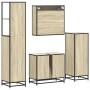 Juego de muebles de baño 4 pzas contrachapada roble sonoma von , Badezimmermöbel - Ref: Foro24-3301296, Preis: 329,63 €, Raba...