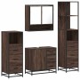 Set de muebles baño 4 pzas madera contrachapada roble marrón von , Badezimmermöbel - Ref: Foro24-3301289, Preis: 361,38 €, Ra...
