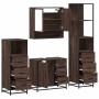 Set de muebles baño 4 pzas madera contrachapada roble marrón von , Badezimmermöbel - Ref: Foro24-3301289, Preis: 361,38 €, Ra...