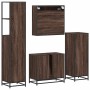 Set de muebles baño 4 pzas madera contrachapada roble marrón von , Badezimmermöbel - Ref: Foro24-3301289, Preis: 361,38 €, Ra...