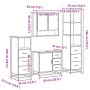 Set de muebles baño 4 pzas madera contrachapada roble marrón von , Badezimmermöbel - Ref: Foro24-3301289, Preis: 361,38 €, Ra...