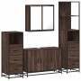 Set de muebles baño 4 pzas madera contrachapada roble marrón von , Badezimmermöbel - Ref: Foro24-3301254, Preis: 346,94 €, Ra...