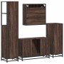Set de muebles baño 4 pzas madera contrachapada roble marrón von , Badezimmermöbel - Ref: Foro24-3301254, Preis: 346,94 €, Ra...