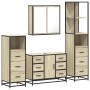 Juego de muebles de baño 4 pzas contrachapada roble sonoma von , Badezimmermöbel - Ref: Foro24-3301261, Preis: 427,65 €, Raba...