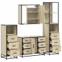 Juego de muebles de baño 4 pzas contrachapada roble sonoma von , Badezimmermöbel - Ref: Foro24-3301261, Preis: 427,65 €, Raba...