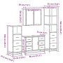 Juego de muebles de baño 4 pzas contrachapada roble sonoma von , Badezimmermöbel - Ref: Foro24-3301261, Preis: 427,65 €, Raba...