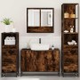 Set de muebles baño 4 pzas madera contrachapada roble ahumado by , Bathroom furniture - Ref: Foro24-3301282, Price: 327,16 €,...