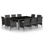 Garden dining set 11 pieces gray synthetic rattan by vidaXL, Garden sets - Ref: Foro24-3058563, Price: 862,60 €, Discount: %