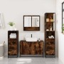 Set de muebles baño 4 pzas madera contrachapada roble ahumado by , Bathroom furniture - Ref: Foro24-3301282, Price: 327,16 €,...