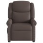 Sillón reclinable vertical de cuero sintético marrón brillante by , Armchairs - Ref: Foro24-3303419, Price: 280,44 €, Discoun...