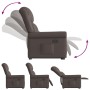Sillón reclinable vertical de cuero sintético marrón brillante by , Armchairs - Ref: Foro24-3303419, Price: 280,44 €, Discoun...