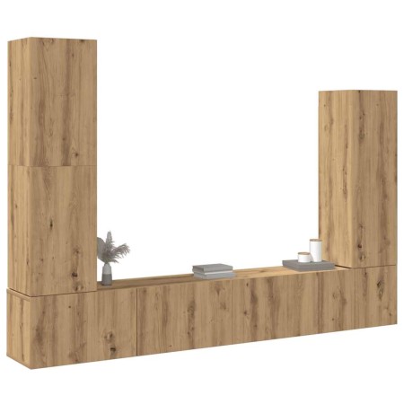 Mueble para TV de pared madera contrachapada artesanal 4 piezas von , TV-Möbel - Ref: Foro24-3329218, Preis: 197,39 €, Rabatt: %