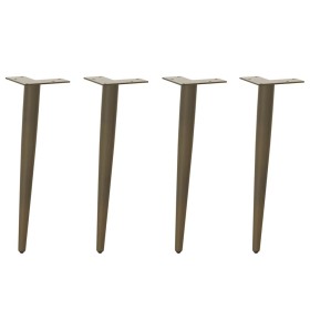 Patas para mesa de centro cónicas 4 uds acero natural 30-31cm by , Table legs - Ref: Foro24-4012511, Price: 37,84 €, Discount: %