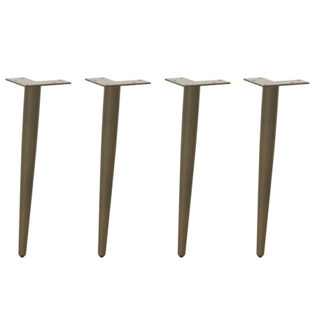 Patas para mesa de centro cónicas 4 uds acero natural 30-31cm by , Table legs - Ref: Foro24-4012511, Price: 37,84 €, Discount: %