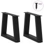 Patas para mesa de comedor forma V 2 uds negro 40x(30-31,3) cm by , Table legs - Ref: Foro24-4012524, Price: 50,36 €, Discoun...
