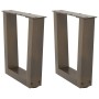Patas para mesa de comedor en forma de V 2 uds acero natural by , Table legs - Ref: Foro24-4012603, Price: 45,65 €, Discount: %