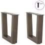 Patas para mesa de comedor en forma de V 2 uds acero natural by , Table legs - Ref: Foro24-4012603, Price: 45,65 €, Discount: %