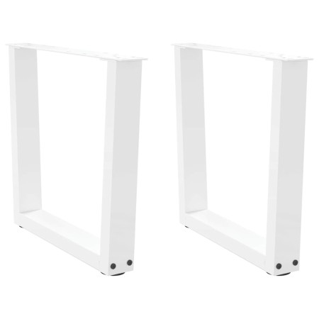 Patas para mesa de comedor forma V 2 uds blanco 50x(42-43,3) cm by , Table legs - Ref: Foro24-4012629, Price: 63,34 €, Discou...