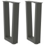 Patas para mesa de comedor en forma de V 2 uds antracita Acero by , Table legs - Ref: Foro24-4012622, Price: 54,79 €, Discoun...