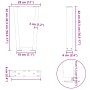 Patas para mesa de comedor en forma de V 2 uds acero negro von , Tischbeine - Ref: Foro24-4012620, Preis: 43,10 €, Rabatt: %