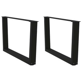 Patas para mesa de comedor forma V 2 uds negro 70x(42-43,3) cm by , Table legs - Ref: Foro24-4012636, Price: 67,09 €, Discoun...