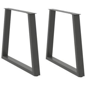 Patas para mesa de comedor en forma de V 2 uds antracita acero de , Patas para mesas - Ref: Foro24-4012570, Precio: 96,28 €, ...