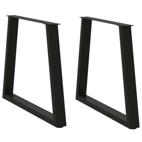 Patas para mesa de comedor en forma de V 2 uds acero negro by , Table legs - Ref: Foro24-4012572, Price: 82,39 €, Discount: %