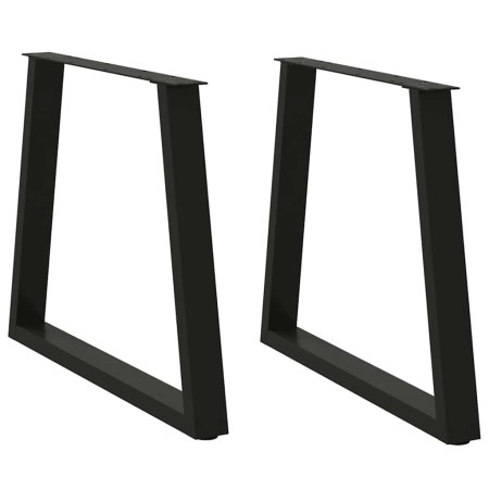 Patas para mesa de comedor en forma de V 2 uds acero negro by , Table legs - Ref: Foro24-4012572, Price: 82,39 €, Discount: %