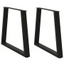 Patas para mesa de comedor en forma de V 2 uds acero negro by , Table legs - Ref: Foro24-4012572, Price: 82,39 €, Discount: %
