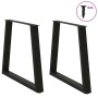 Patas para mesa de comedor en forma de V 2 uds acero negro by , Table legs - Ref: Foro24-4012572, Price: 82,39 €, Discount: %
