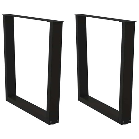Patas para mesa de comedor en forma de V 2 uds acero negro by , Table legs - Ref: Foro24-4012648, Price: 82,05 €, Discount: %