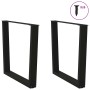 Patas para mesa de comedor en forma de V 2 uds acero negro by , Table legs - Ref: Foro24-4012648, Price: 82,05 €, Discount: %