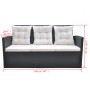 6-teiliges Garten-Essset und schwarze Kissen aus synthetischem Rattan von vidaXL, Gartensets - Ref: Foro24-42643, Preis: 623,...