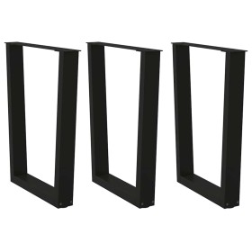 Patas para mesa de comedor en forma de V 3 uds acero negro by , Table legs - Ref: Foro24-4012660, Price: 113,51 €, Discount: %