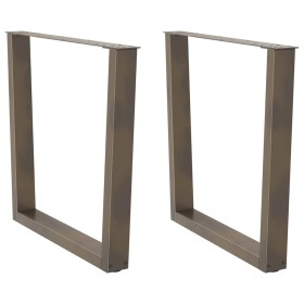 Patas para mesa de comedor en forma de V 2 uds acero natural by , Table legs - Ref: Foro24-4012655, Price: 105,62 €, Discount: %