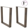Patas para mesa de comedor en forma de V 2 uds acero natural by , Table legs - Ref: Foro24-4012655, Price: 105,62 €, Discount: %