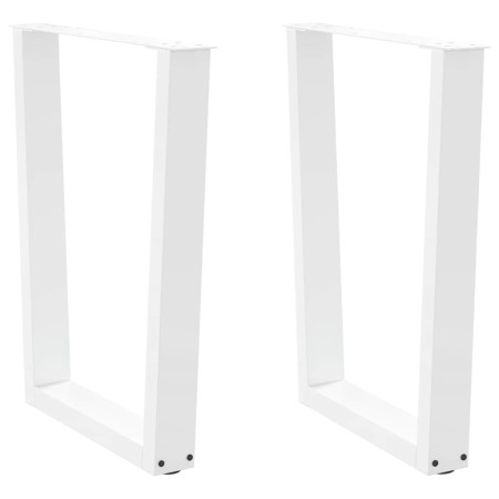 Patas para mesa de comedor en forma de V 2 uds acero blanco by , Table legs - Ref: Foro24-4012641, Price: 110,99 €, Discount: %