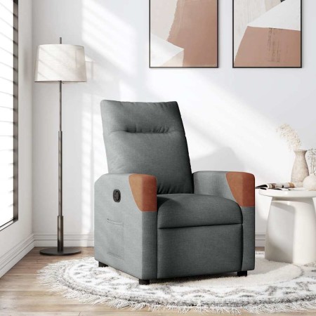 Sillón reclinable de tela gris oscuro by , Armchairs - Ref: Foro24-4104810, Price: 199,42 €, Discount: %