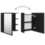 Armario de espejo de baño contrachapada negro 62,5x20,5x64 cm de vidaXL, Tocadores de baño - Ref: Foro24-803309, Precio: 80,2...